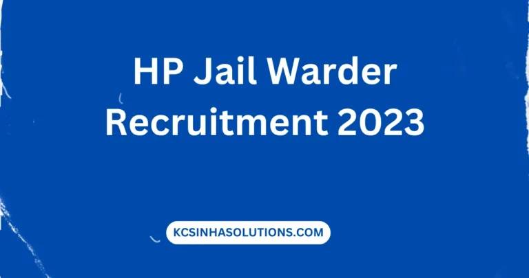 HP Jail Warder Recruitment 2023